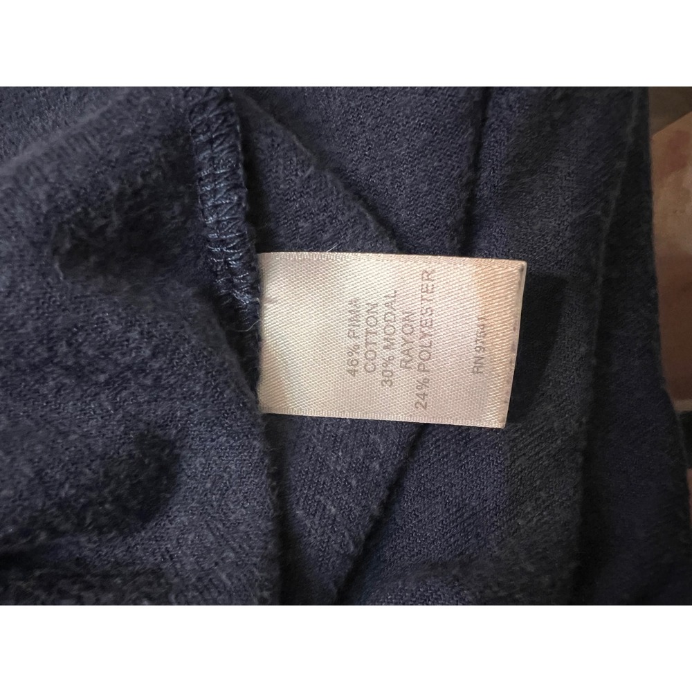 Pure Jill Petite Medium Blue Velour Tunic Top Long Sleeve Casual - Picture 3 of 3